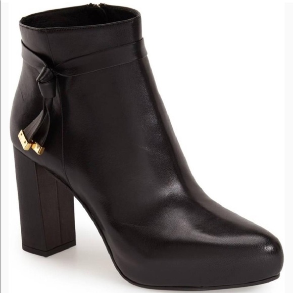 Diane Von Furstenberg Shoes - DVF Pamela black leather booties. Size 6